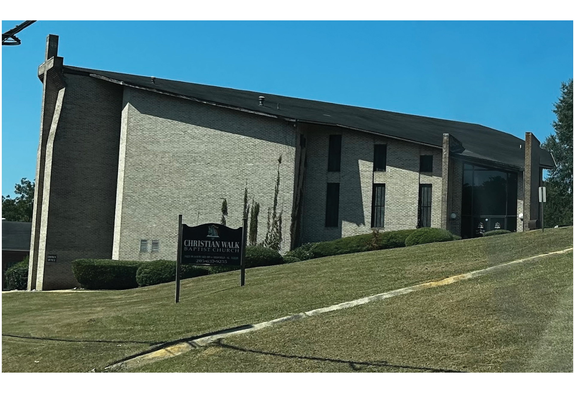 Christian Walk Baptist Church sign on Woodward Road